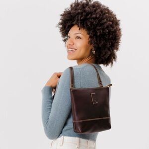 Portland Leather Festival Crossbody Bag Brown Full Grain Leather